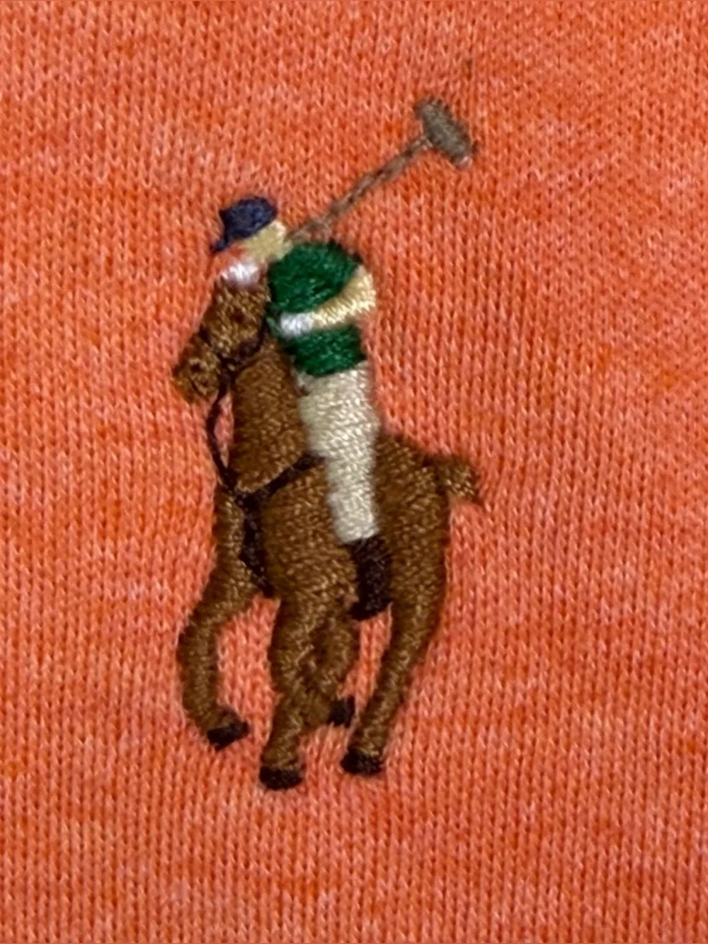 Polo Ralph Lauren Men’s Classic Fit Heathered Orange Polo Sz S Pony Logo Golf - Picture 3 of 7